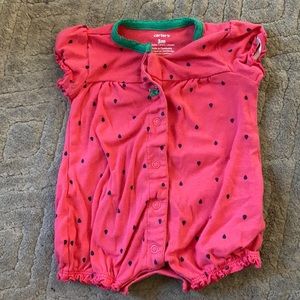 Infant girls pink romper